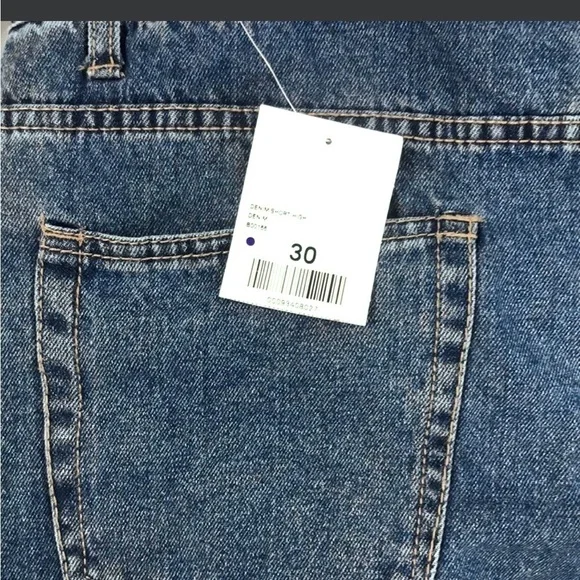 Forever 21 Blue denim Size 30 fringed hem shorts New With Tag NWT - Picture 6 of 12